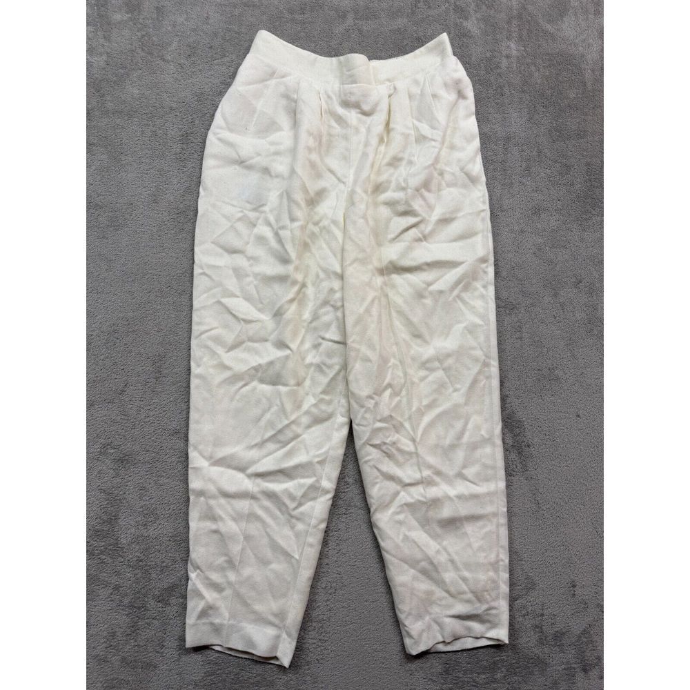 Kathryn Deene New Work Pants White Baggy Tapered Womens 14/16 Relaxed Lined
